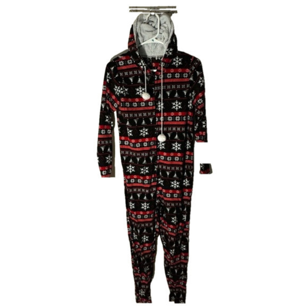 🌷 Cozy Snowflake Pattern Pajamas Jumpsuit
